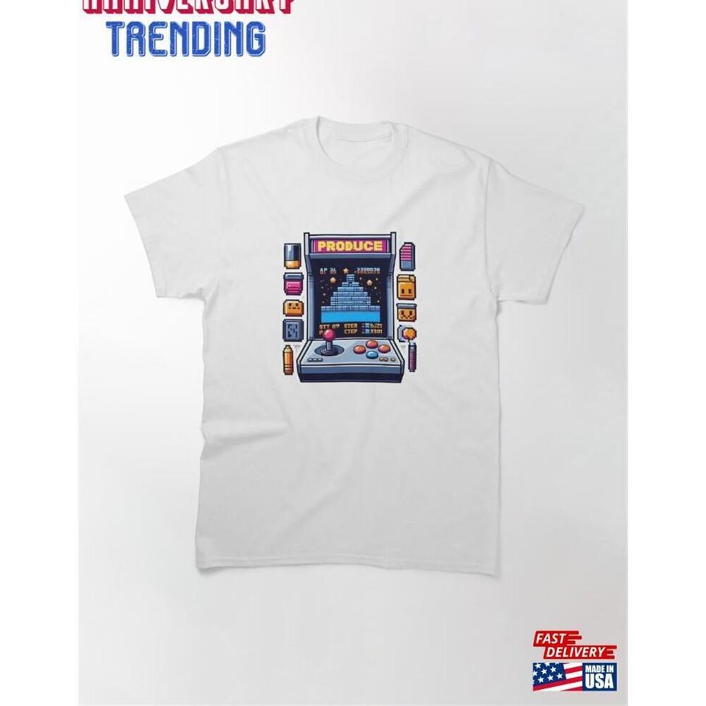 Arcade Game Screen Sticker Classic Tshirt